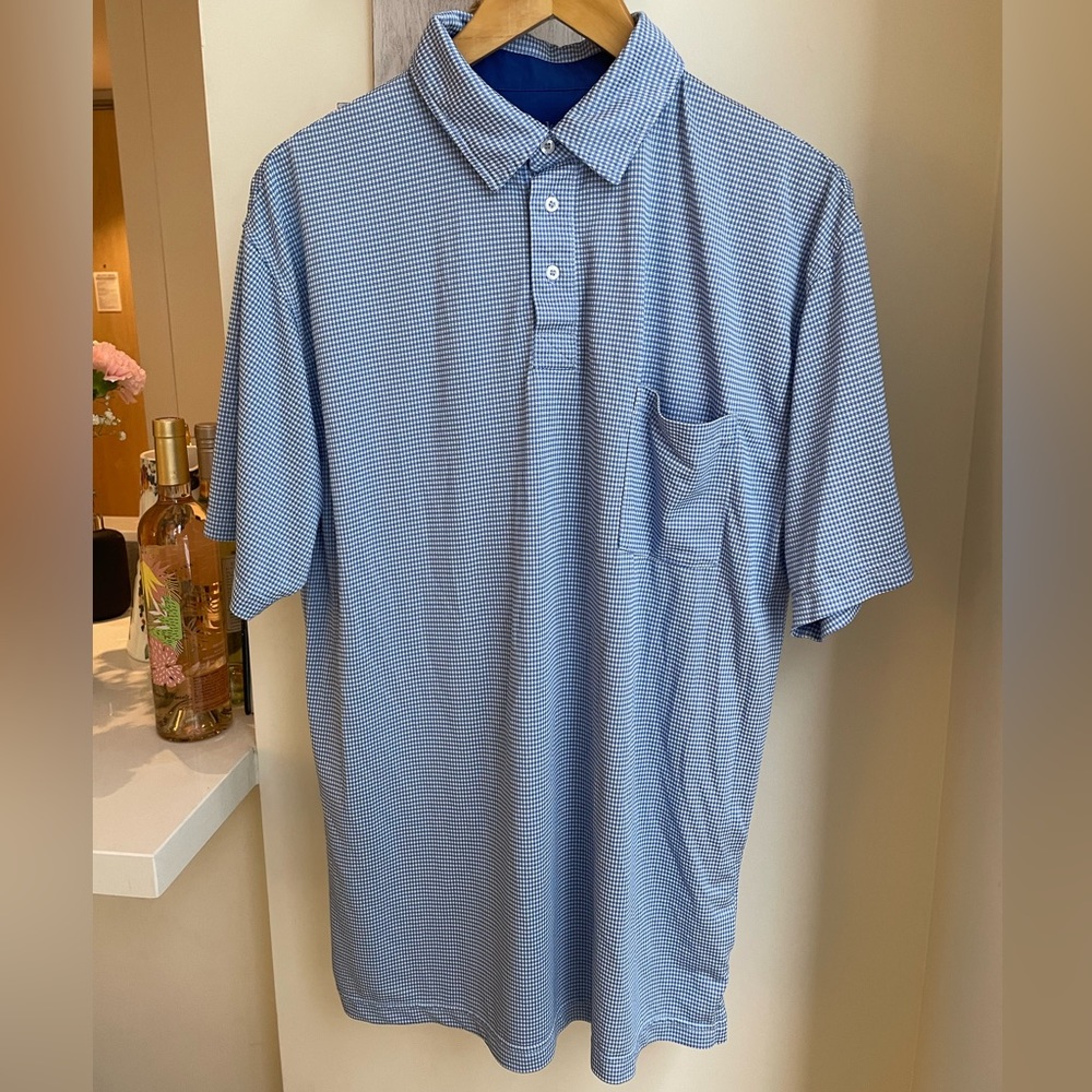 Blue Charleston Weekender soft material activewear polo